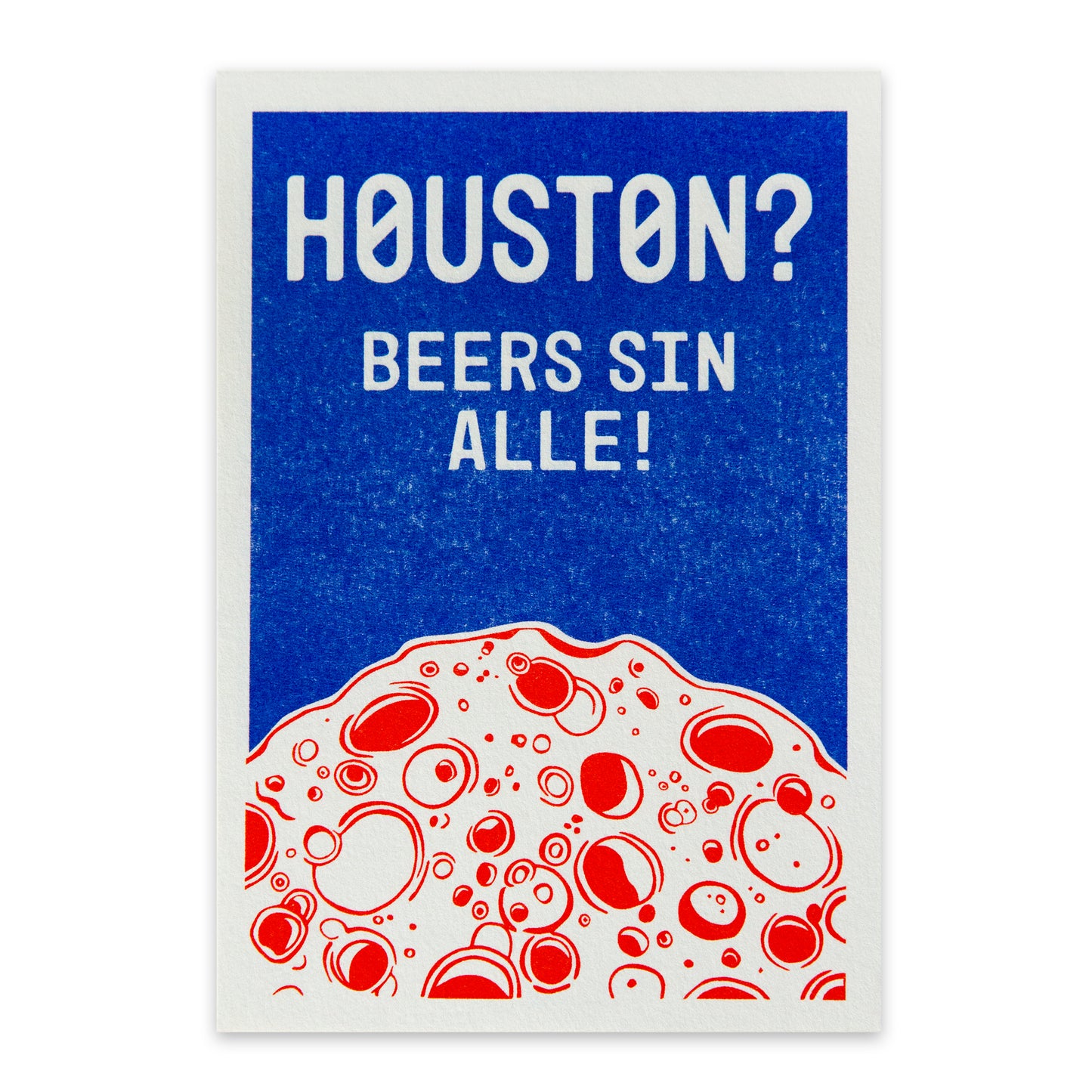 Postkarte Houston zum Vatertag, DIN A6 Risoprint